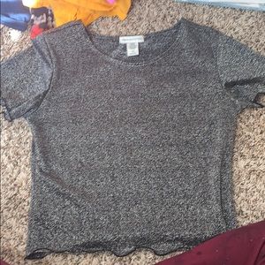 Sheer metallic shirt